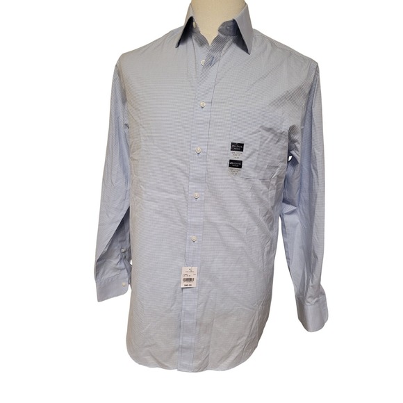 Jos A Bank Other - Jos A Bank Traveler Slim Fit Mens Dress Shirt Blue NWT Gingham 16 33 100% Cotton
